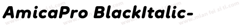 AmicaPro BlackItalic字体转换
